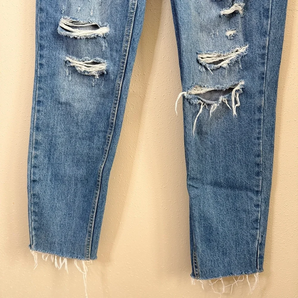 Free People We The Free Button Fly Distressed Jeans 26 Raw Hem - Picture 5 of 8